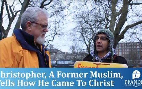 Christopher, a former Muslim, tells how he came to Christ